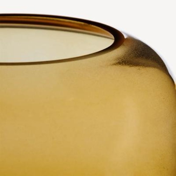 Medium Vintage Yellow Glass Candle Holder/Home Decor Accent - Picture 2 of 4